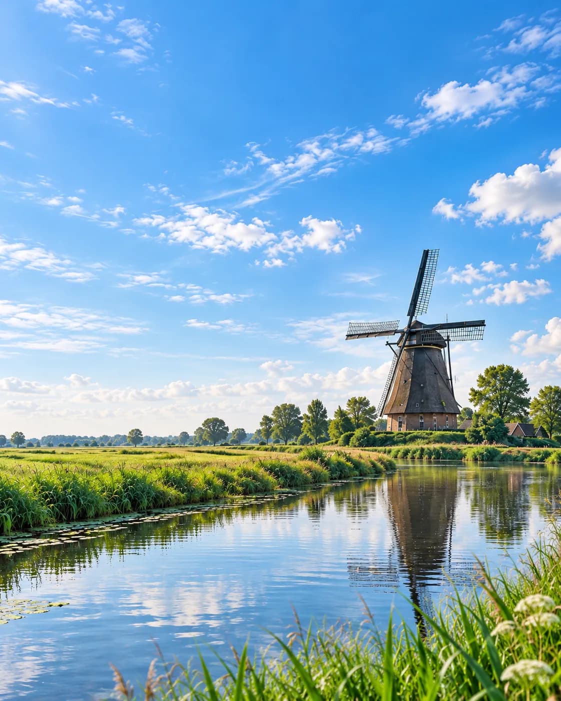 Zenth Capital conceptueel Nederlands landschap met molen aan het water